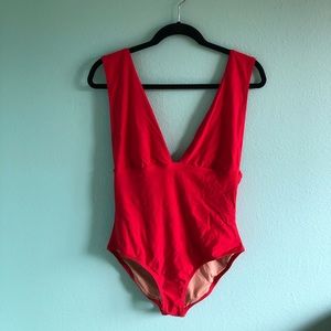 J. Crew Red One Piece Swimsuit